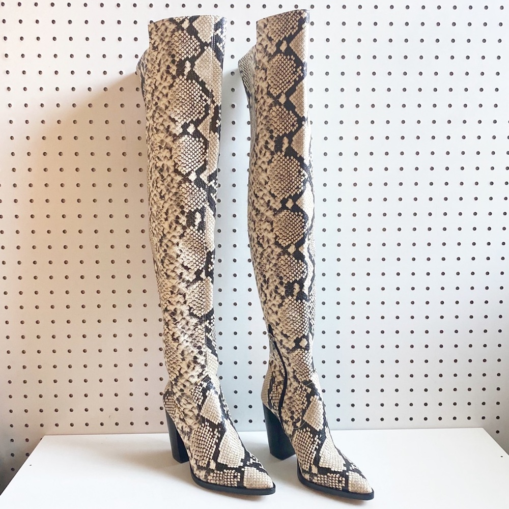 Vince Camuto | Cottara Thigh-High Boots Snake Print